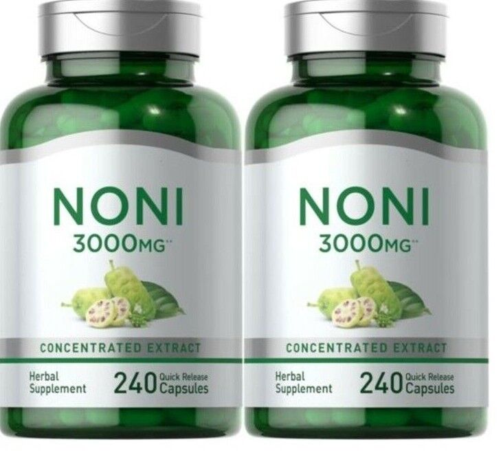 Noni 3000mg 2X240 Capsules (Morinda citrifolia) Highest Potency –  NutrimentBoutique