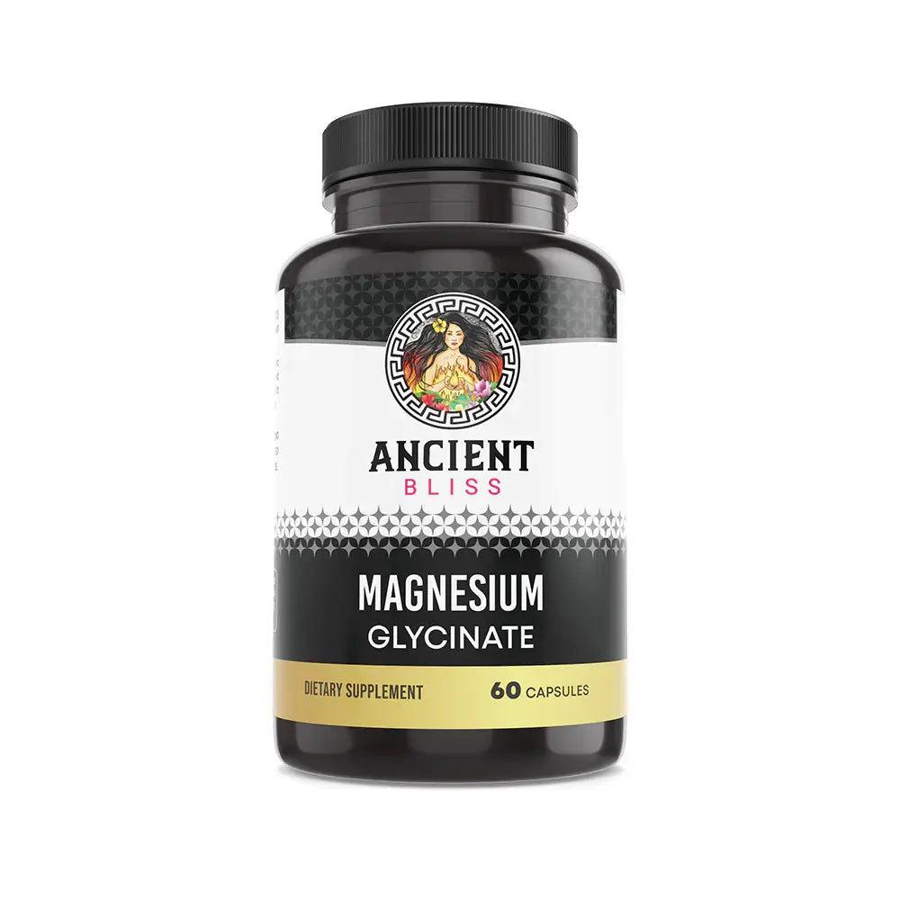 Ancient Bliss Magnesium Glycinate 500mg 60 Caps with Black Pepper