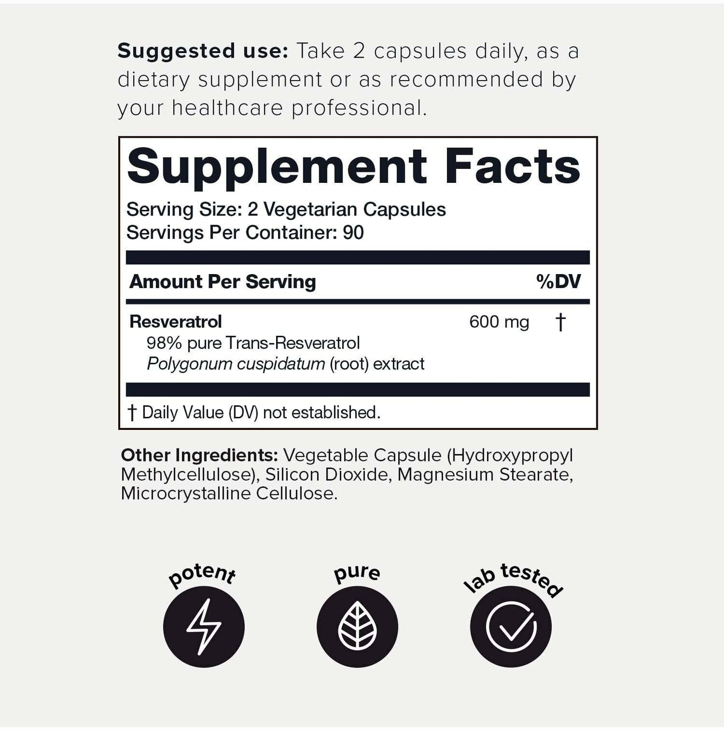 RESVERATROL 98% (180 capsules)