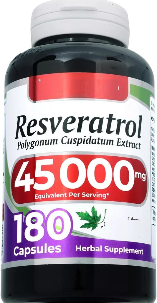 Resveratrol 45,000mg 180 caps (Polygonum Cuspidatum)