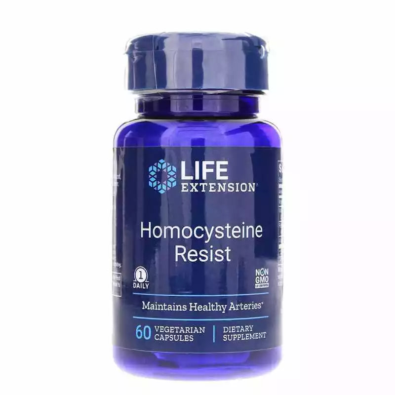 Homocysteine Resist 60 Caps Life Extension Folate/Vitamin B6/Vitamin B12