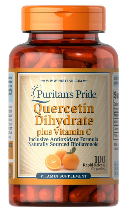 Quercetin Dihydrate 650mg with Vitamin D 800IU 60 Caps Quercetin 1300mg per 2