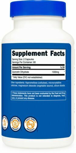 Quercetin 1000mg, 120 Caps Nutricost Quercetin Dihydrate