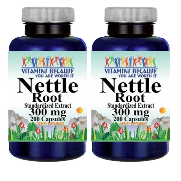 Stinging Nettle Root 300mg Standardized Extract 2X200 Caps Urtica Dioica by VB