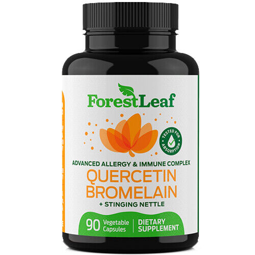 Quercetin 500mg Bromelain Stinging Nettle Vitamin C 90Caps Forest Leaf