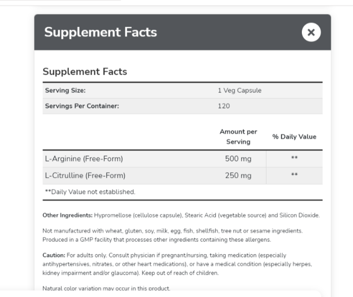 L-Arginine & L-Citrulline Amino Acids 240 Caps - Metabolism Muscle  Now Foods