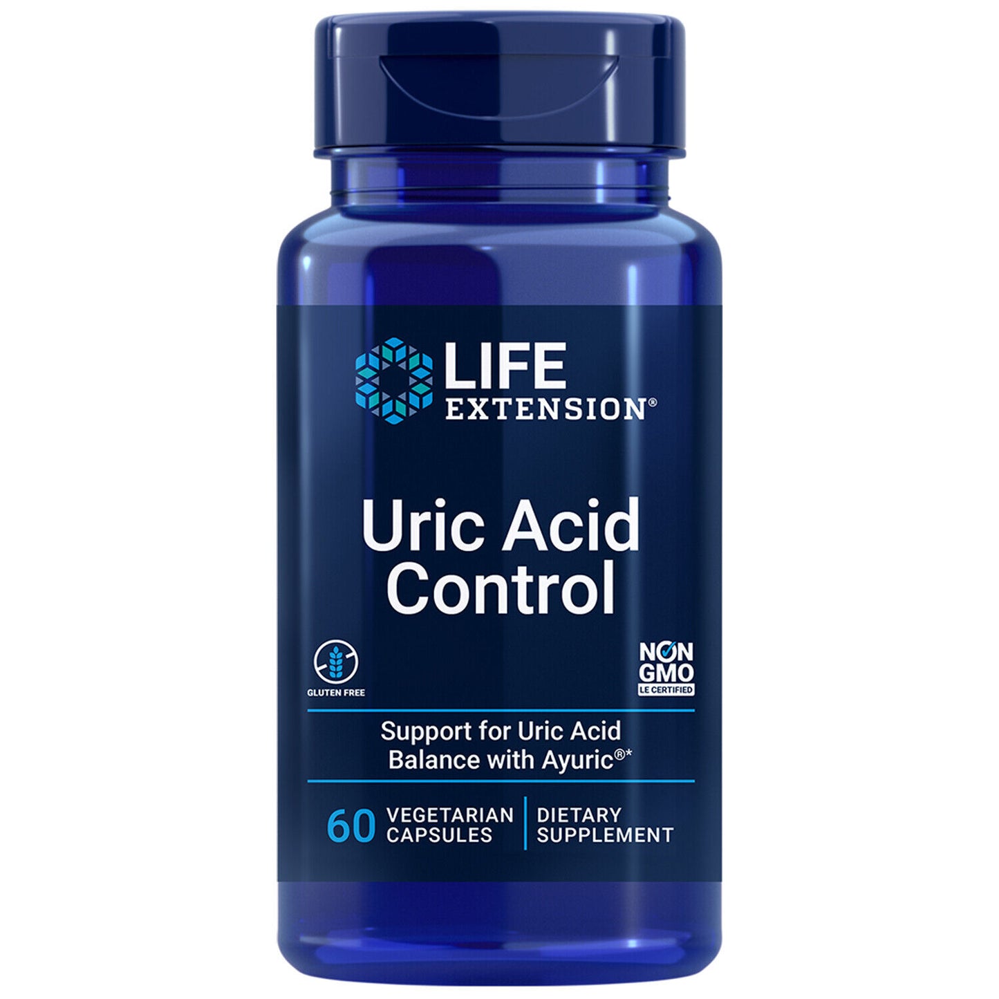 Life Extension Uric Acid Control 60 Caps Ayuric 500mg Terminalia bellerica Gout