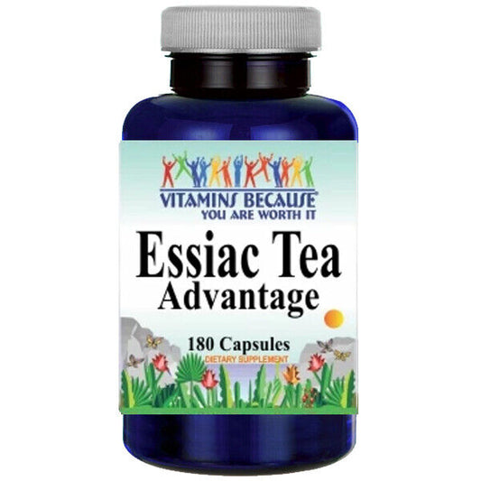 Essiac Tea Advantage 180 Capsules Vitamins Because