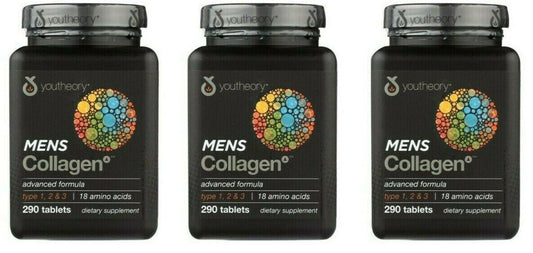 Youtheory Collagen Mens  Advanced  3X290 Tablets 18 Amino Acids