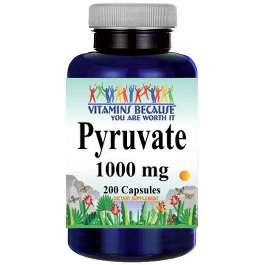 Calcium Pyruvate 1000mg 200caps by Vitamins Because