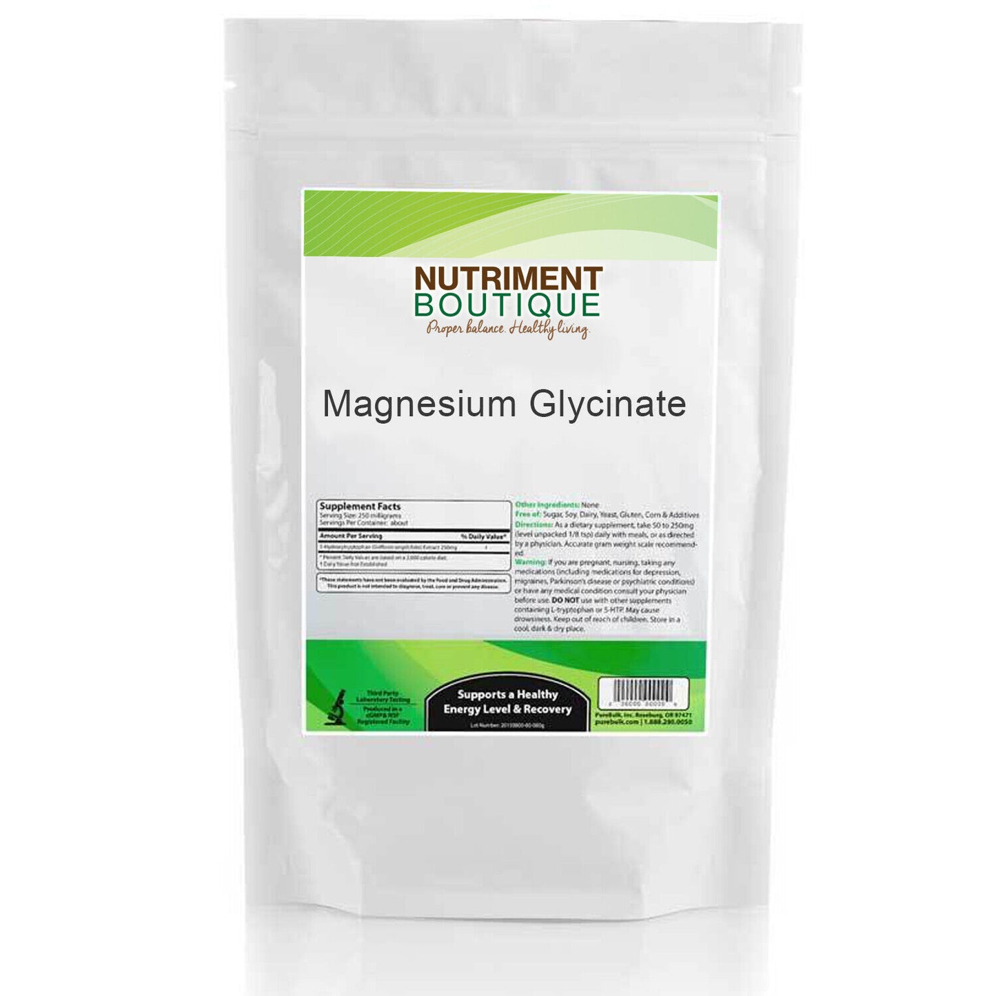 Magnesium Glycinate 1000mg Bulk 100 servings 100gram Bag