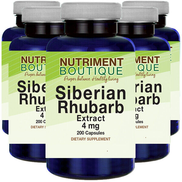 Siberian Rhubarb Extract 4mg (Rheum rhaponticum) 5X200 Caps Vitamins Because