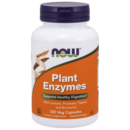 Plant Enzymes 120 Vcaps Now Foods Bromelain 5,000 FCC PU/Pappain/Protease