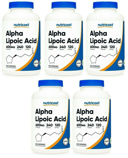 Alpha Lipoic Acid 600mg (ALA) Per Serving 5X240 Caps