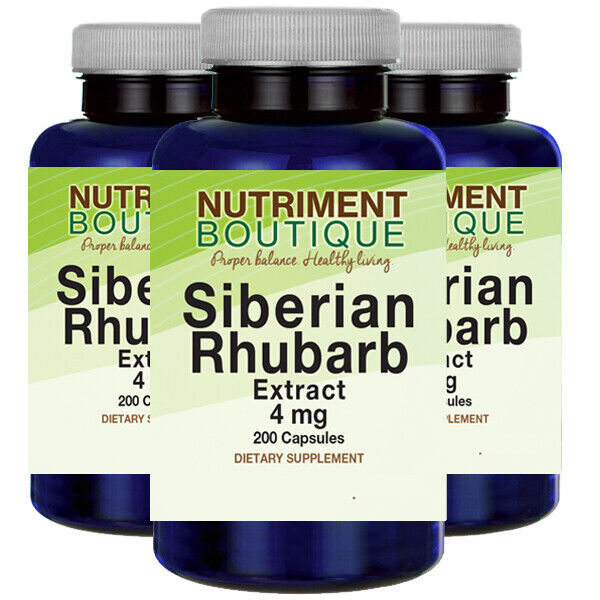 Siberian Rhubarb Extract 4mg (Rheum rhaponticum) 3X200 Caps Vitamins Because