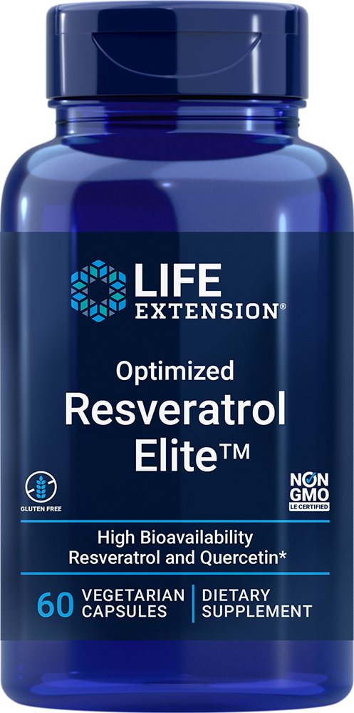 Optimized Resveratrol Elite Quercetine/Fisetin/Grape  60 Caps Life Extension