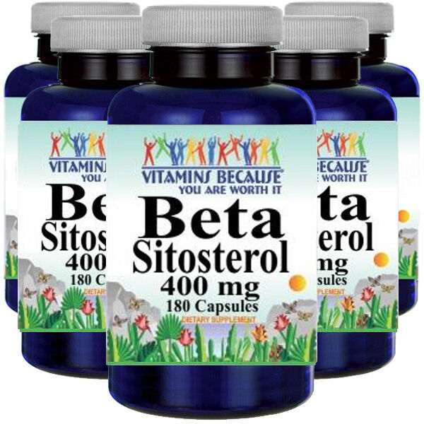 Beta Sitosterol 400mg 5X180 Capsules by Vitamins Because