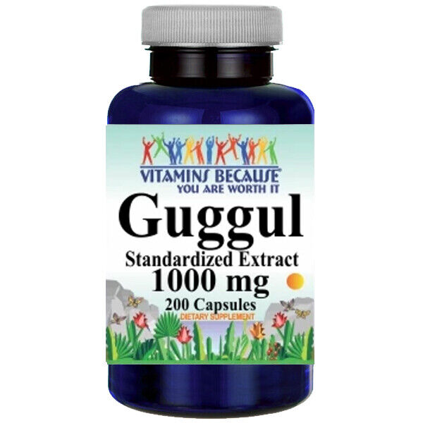 Guggul Standardized Extract 1000mg 200Caps Standardized to 5% Guggelsterones