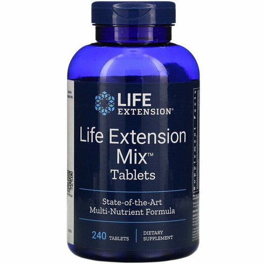 Life Extension Mix Tablets 240Tabs Multivitamin Vitamin E/Amino Acid/Luteolin