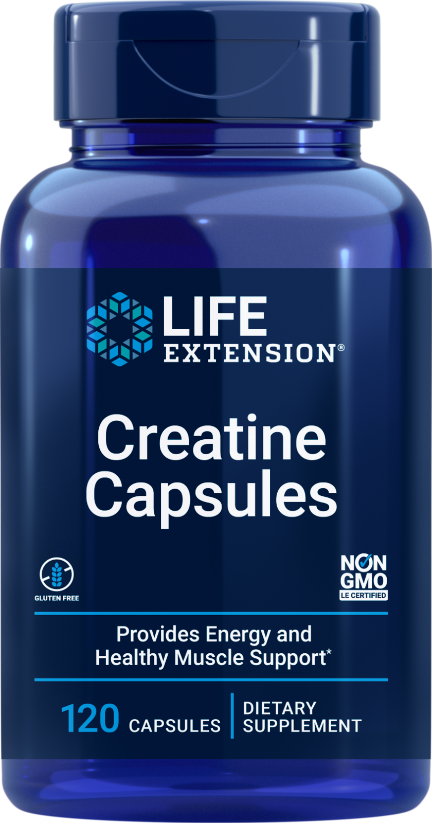 Life Extension Creatine Capsules 120 caps Creatine 1000mg/Vitamin C 11mg