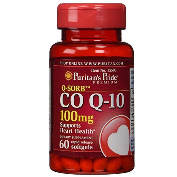 CoQ10 CO Q-10, CoQ-10, 100 mg 60 Softgels Q-Sorb Coenzyme Q-10 Puritan's Pride