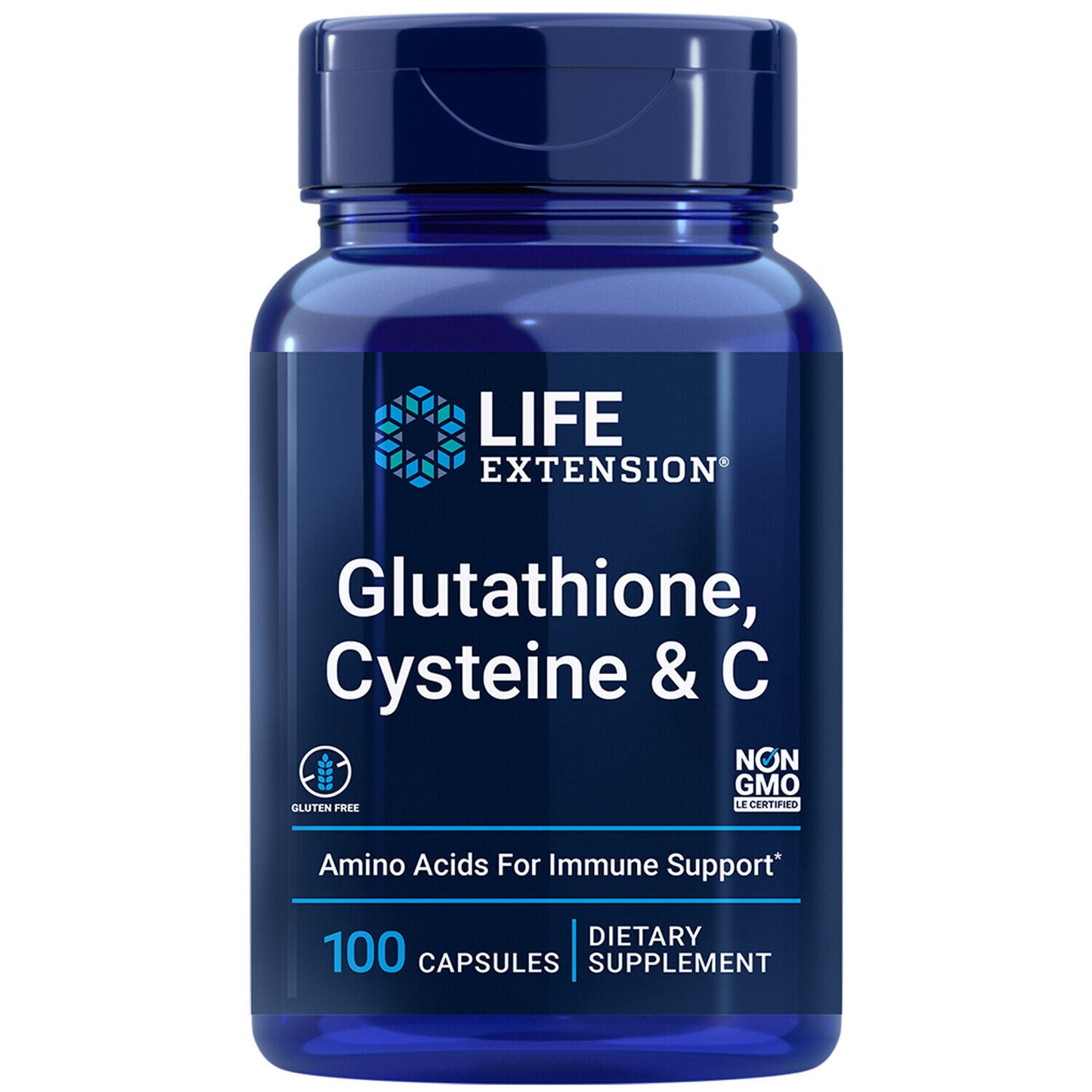 L-Glutathione, Cysteine and Vitamin C 100 Caps Amino Acid Immune Life Extension