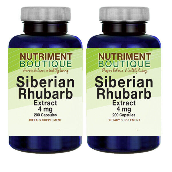 Siberian Rhubarb Extract 4mg (Rheum rhaponticum) 2X200 Caps Vitamins Because