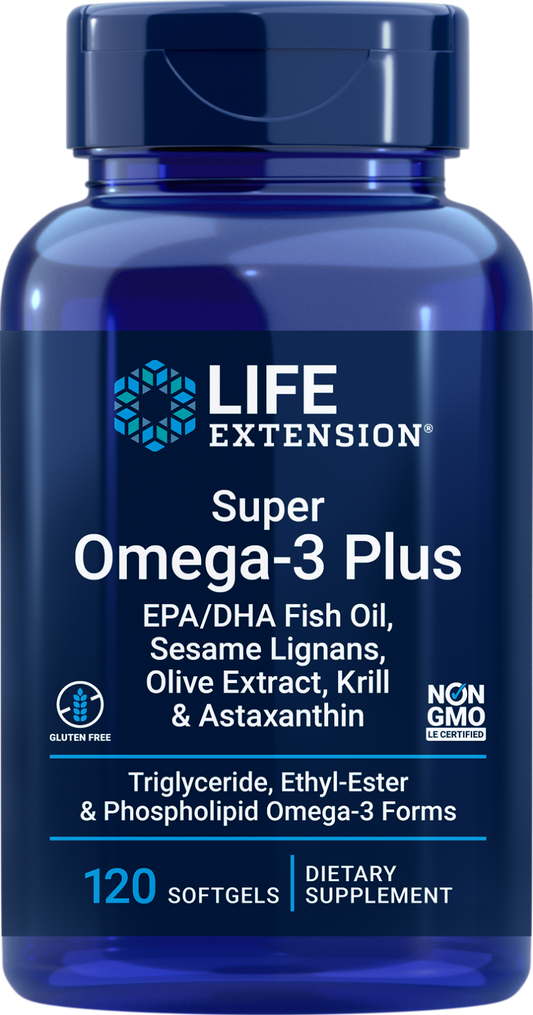 Life Extension Super Omega-3 EPA/DHA Krill/Astaxanthin/Olive Extract 120gels