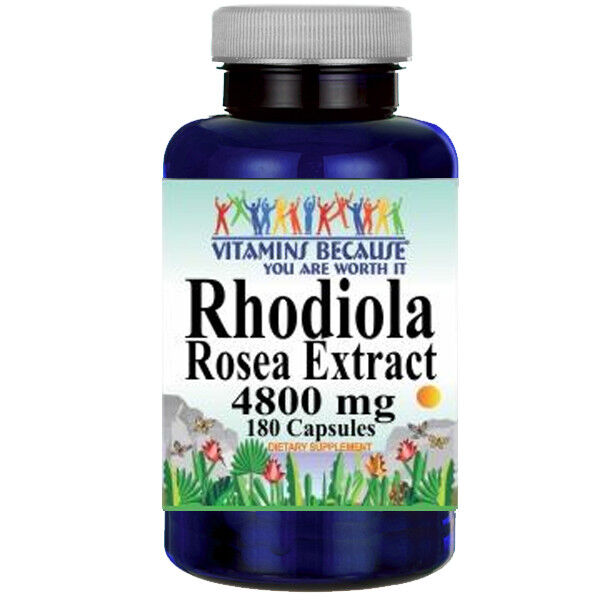 Rhodiola Rosea Root Extract  High Potency 4800 mg 180 Caps