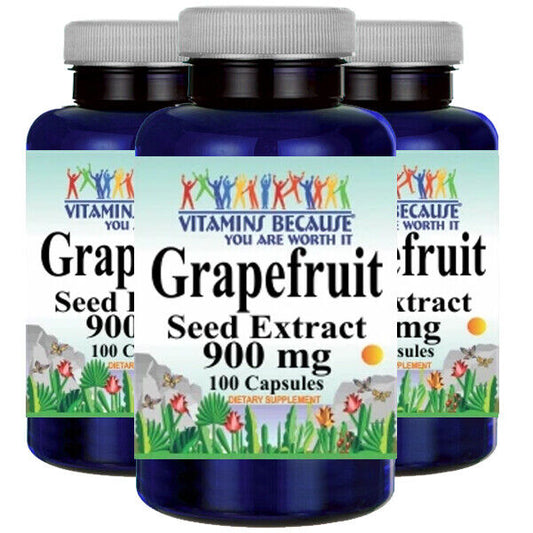 Grapefruit Seed Extract 900mg 3X100 Caps Citrus Paradisi Antioxidant