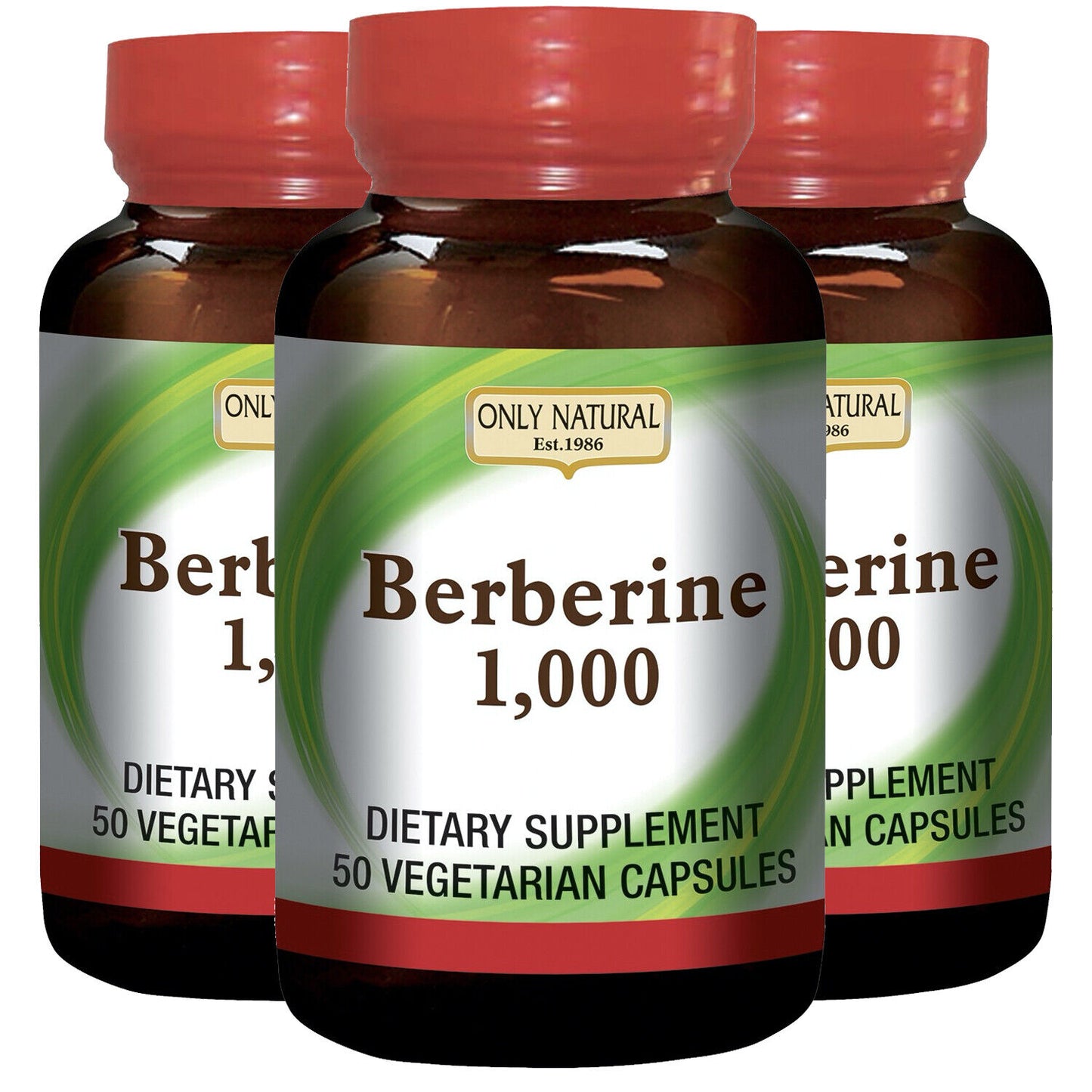 Only Natural Berberine 1000 mg 3X50 Vegetarian Capsules