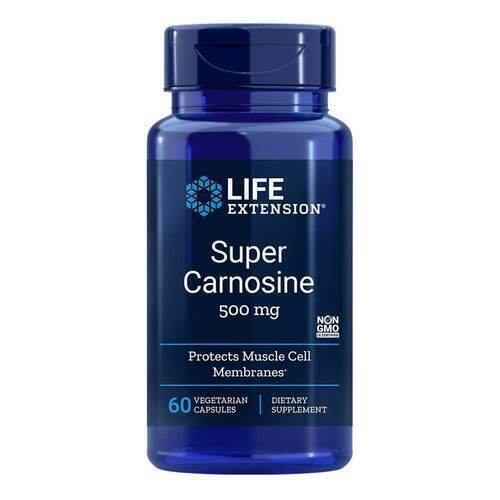 Life Extension Super Carnosine 500mg 60 Caps L-Carnosine/Luteolin/Benfotamine