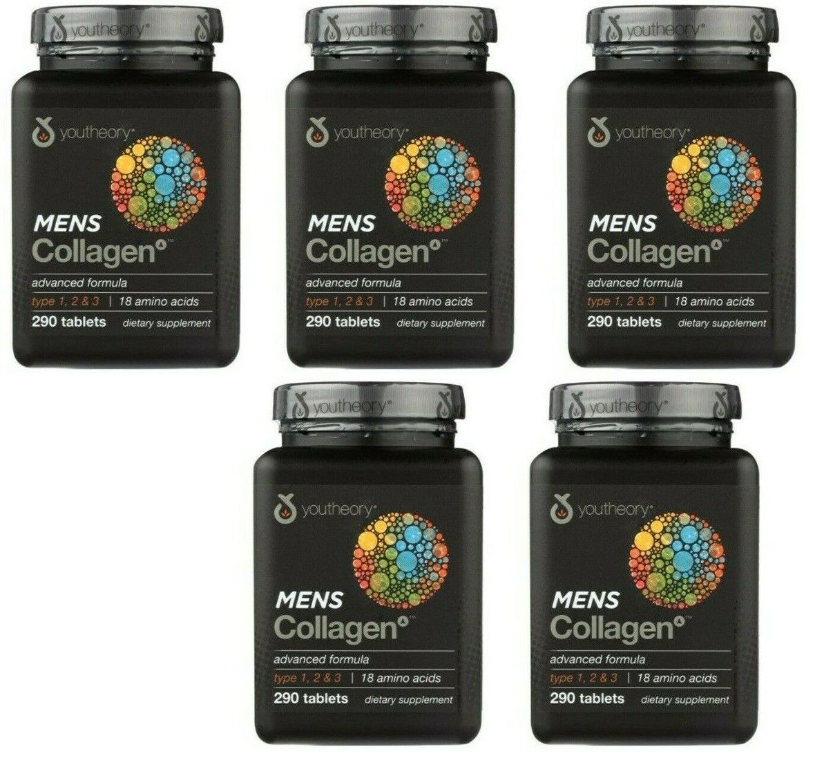 Youtheory Collagen Mens  Advanced  5X290 Tablets 18 Amino Acids