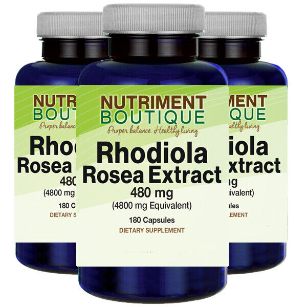 Rhodiola Rosea Root Extract High Potency 4800mg 3X180 Caps