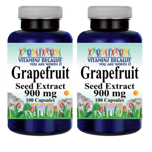 Grapefruit Seed Extract 900mg 2X100 Caps Citrus Paradisi Antioxidant