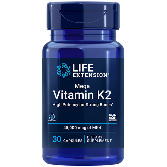 Life Extension Mega Vitamin K2 45,000mcg 30 Caps Menaquinone-4