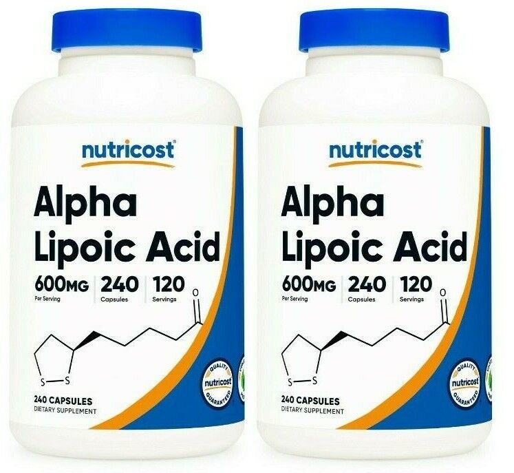 Alpha Lipoic Acid 600mg (ALA) Per Serving 2X240 Caps