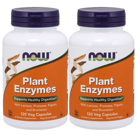 Plant Enzymes 2X120/1X240 Vcaps Now Foods Bromelain 5000 FCC PU/Pappain/Protease