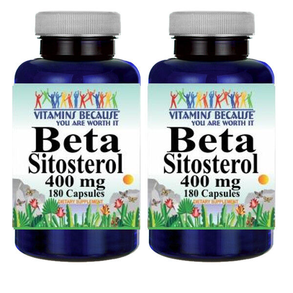 Beta Sitosterol 400mg 2X180 Capsules by Vitamins Because