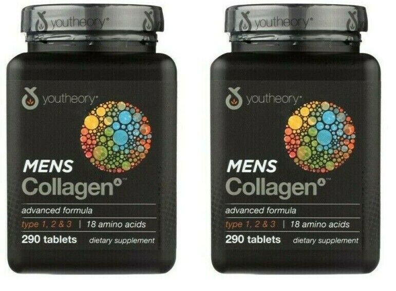 Youtheory Collagen Mens  Advanced  2X290 Tablets 18 Amino Acids