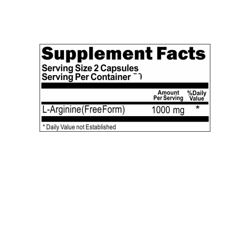 L-Arginine Free Form 1000mg 5X200 Capsules by Vitamins Because