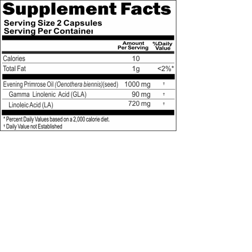 Evening Primrose Oil  Concentrate 1000mg 200 Caps GLA 90mg Gamma Linolenic Acid