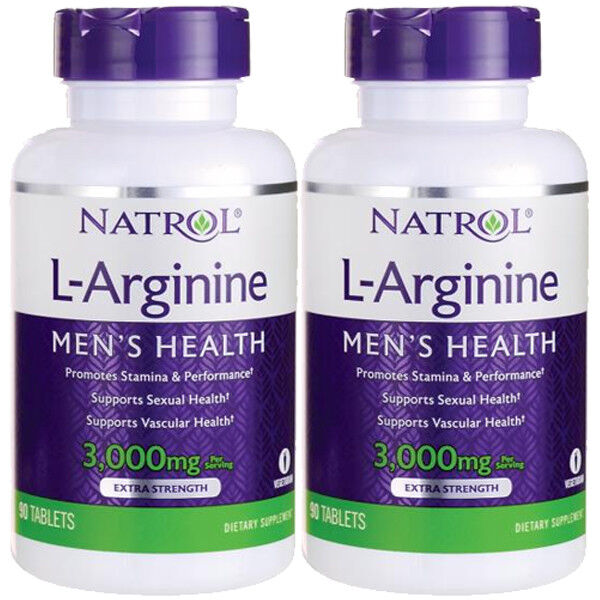 L-Arginine 3000mg 2X90 Tablets Natrol Expires 2024 Vitamin B-12