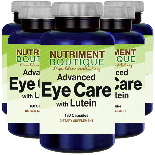 Advanced Eye Care With Lutein 40mg, Bilberry 260mg, L-Glutathione 50mg 5X180Caps