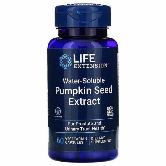 Life Extension Water-Soluble Pumpkin Seed Extract 262mg 60Veg Caps Urinary Tract