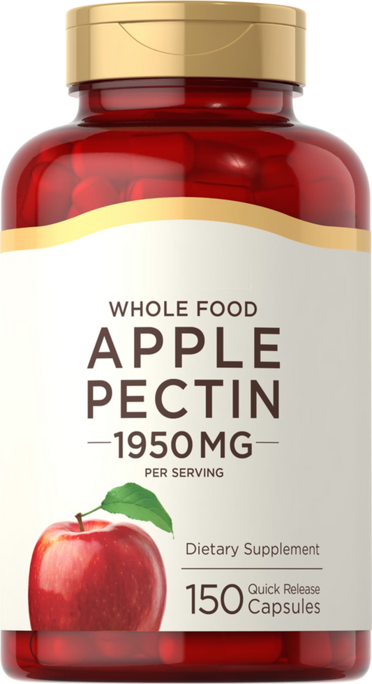 Apple Pectin 1950 mg Fiber 150 Caps Non GMO/No Gluten/No Preservatives